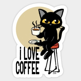 I love coffee Sticker